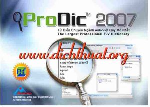 Từ điển Prodic 2007 Full crack