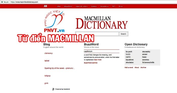 từ điển macmillan online