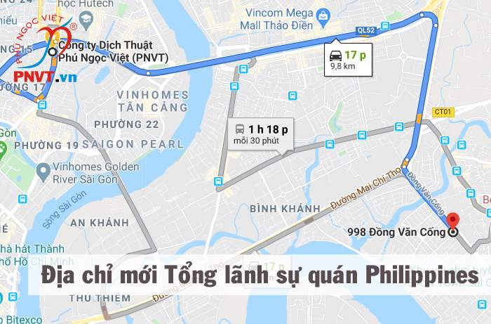 Địa chỉ mới Tổng lãnh sự quán Philippines tại TPHCM
