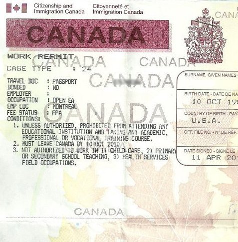 giấy phép lao động tại canada